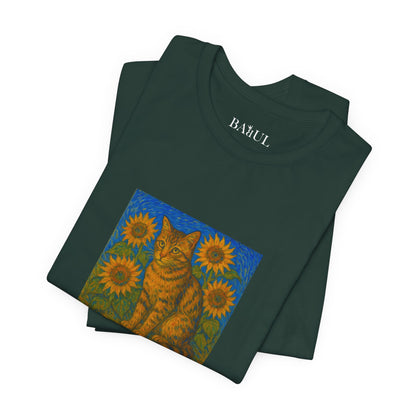 T-shirt unisex CATART - Vincent van Gogh - Un dipinto iconico rivisitato con i gatti