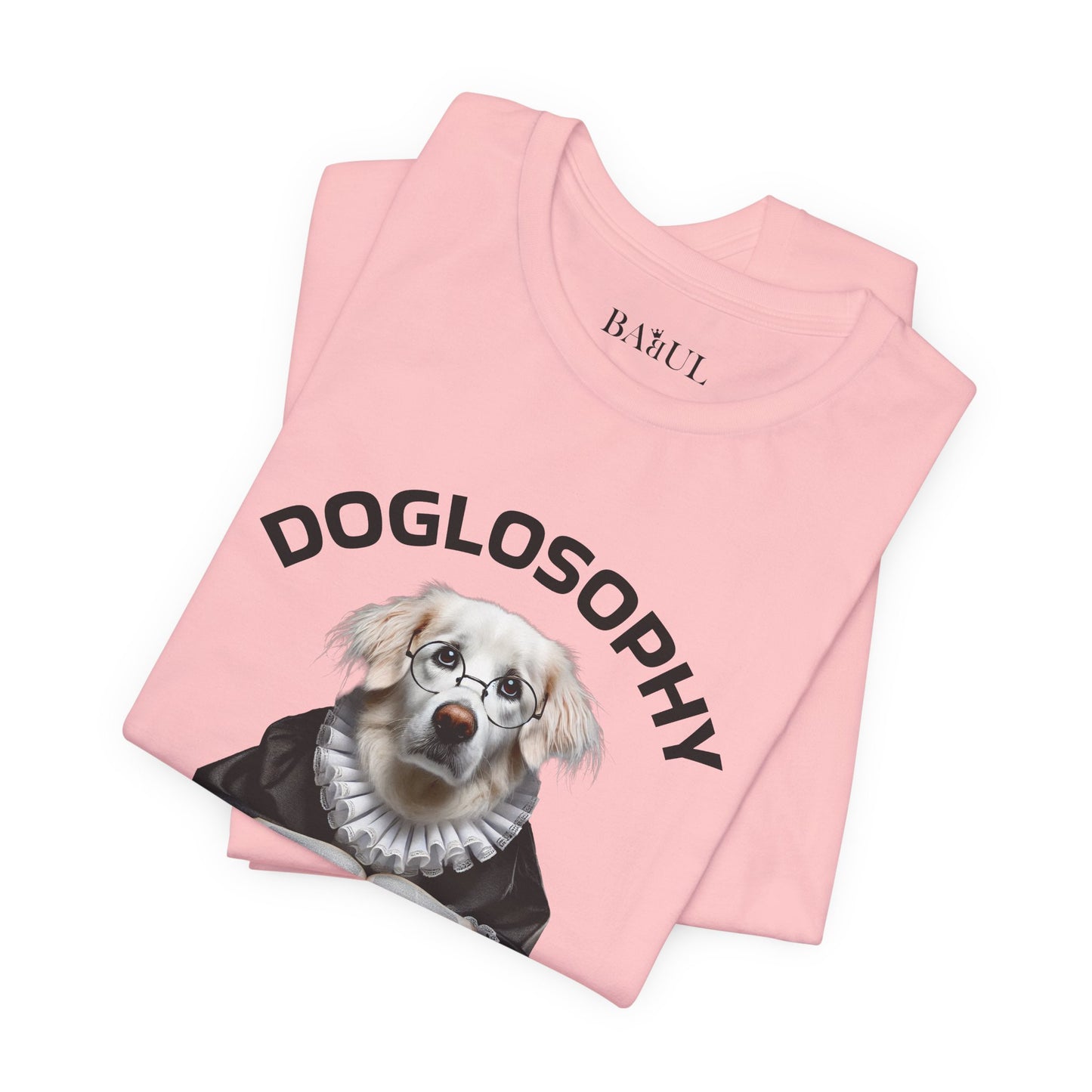 Maglietta a maniche corte unisex Doglosophy – Design "I cani sono come gli umani ma senza difetti"