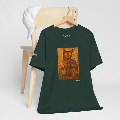 T-shirt unisex CATART - KLIMT - Arte classica, reinterpretata dai gatti.