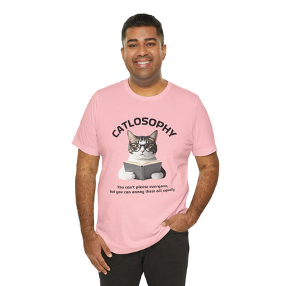 Catlosophy Unisex Jersey Maglietta a maniche corte – Design "Non puoi accontentare tutti"