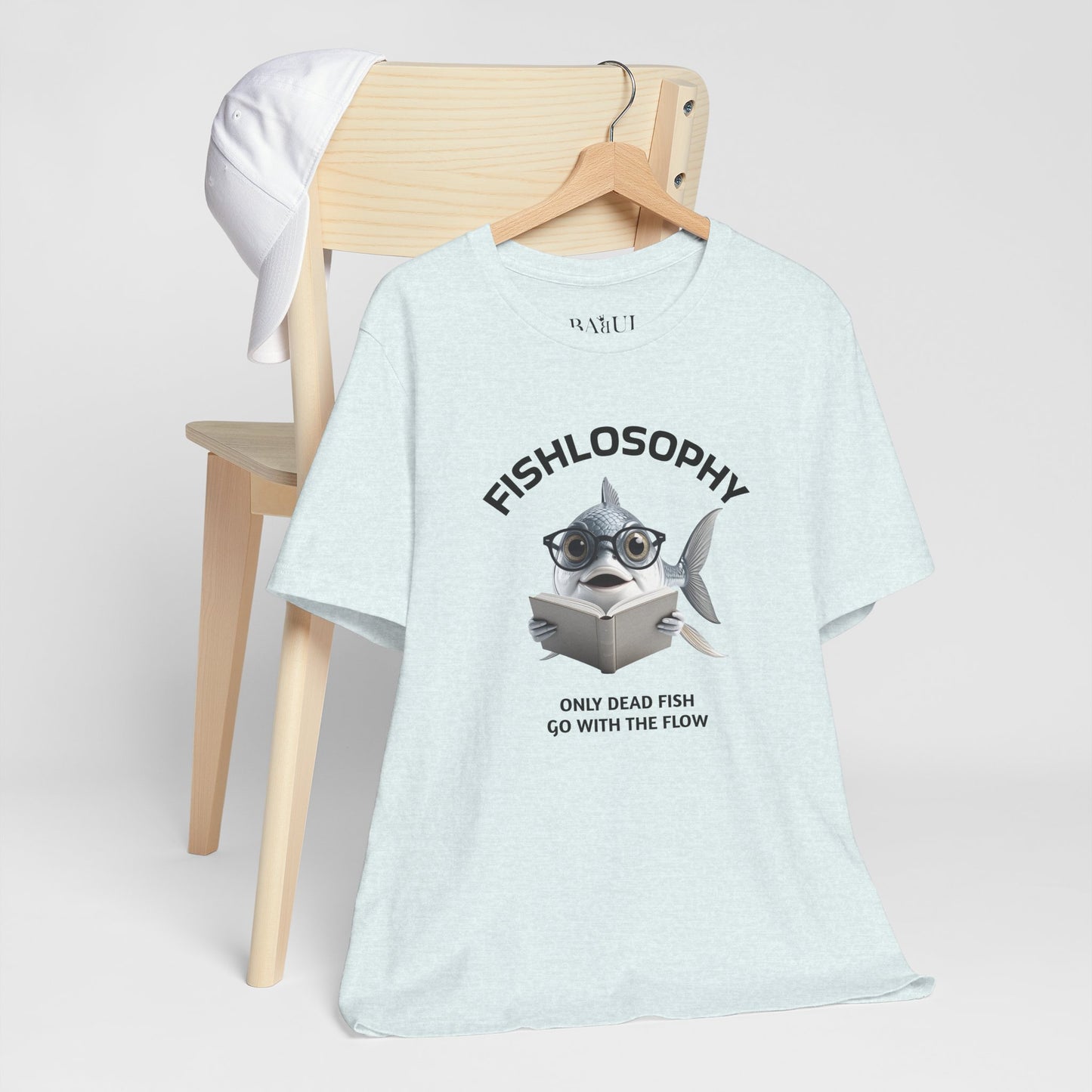 Fishlosophy Unisex Jersey Maglietta a maniche corte – Le profondità dell'oceano non sono per i deboli di cuore.