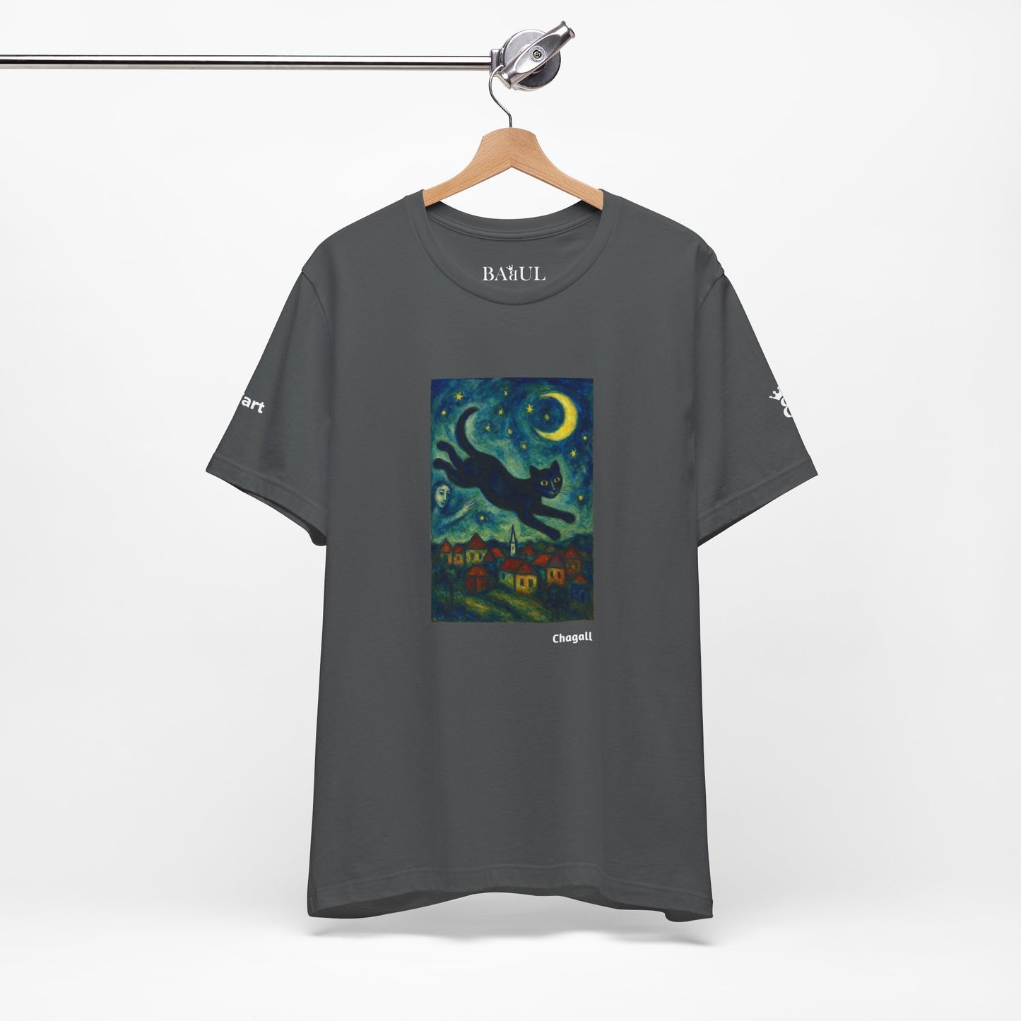 T-shirt unisex CATART - MARC CHAGALL - Un dipinto iconico rivisitato con i gatti