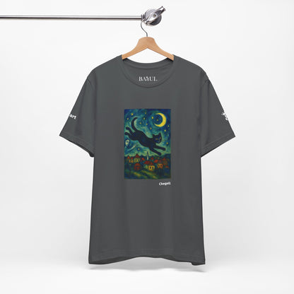 T-shirt unisex CATART - MARC CHAGALL - Un dipinto iconico rivisitato con i gatti