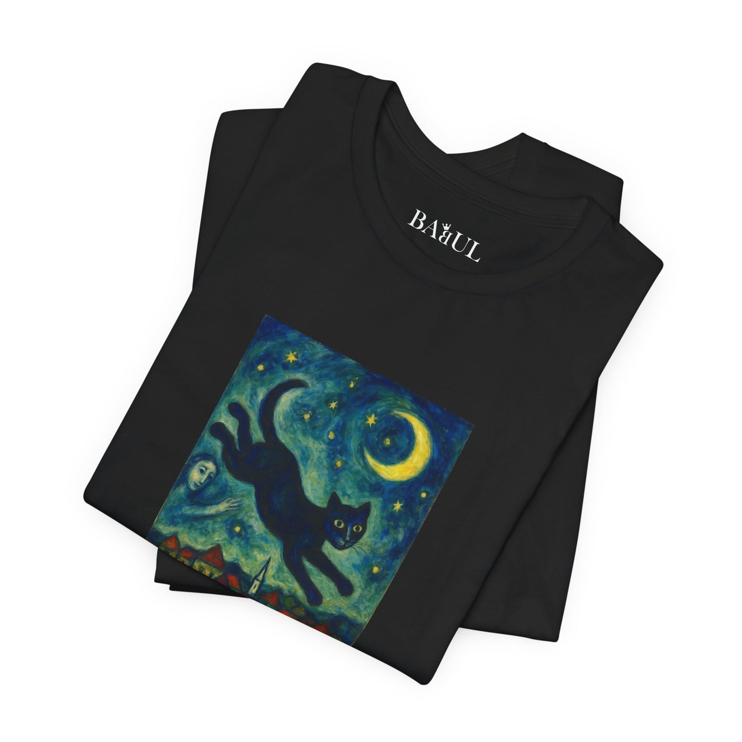 T-shirt unisex CATART - MARC CHAGALL - Un dipinto iconico rivisitato con i gatti