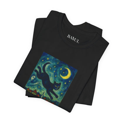 T-shirt unisex CATART - MARC CHAGALL - Un dipinto iconico rivisitato con i gatti