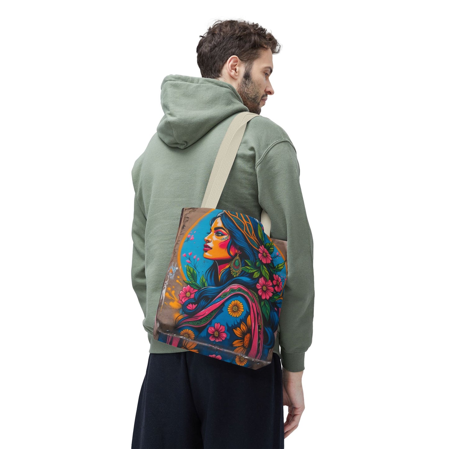 Artistic Surge - Eco-Friendly Canvas Tote Bag - FLOWERING WOMAN