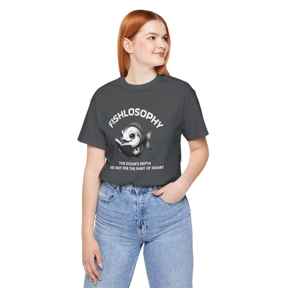 Fishlosophy Unisex Jersey Maglietta a maniche corte – Vedi la vastità anche in piccoli spazi.