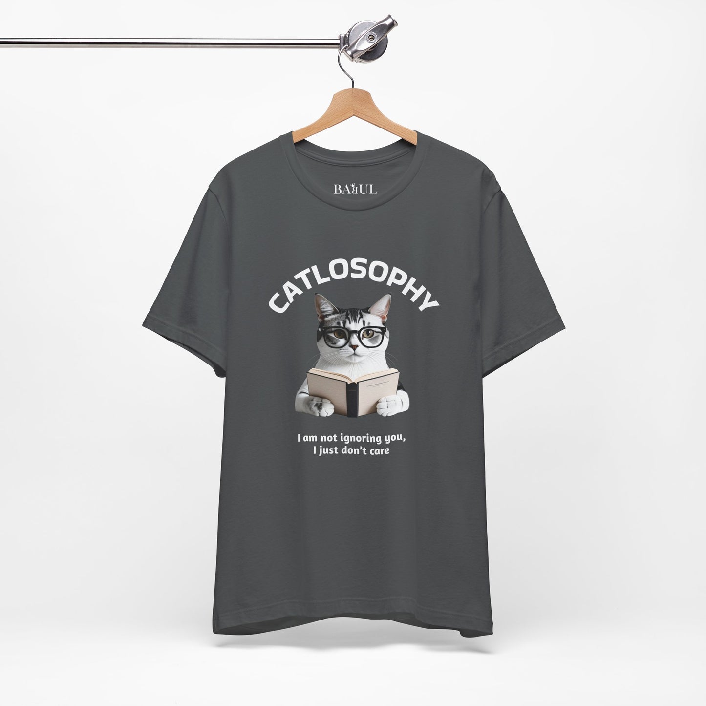 Catlosophy Unisex Jersey Maglietta a maniche corte – Design "Non ti sto ignorando, solo che non me ne frega niente"
