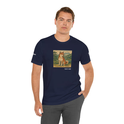 Unisex T-Shirt con cane DOGART - STILE SUMI-E - Dipinto iconico rivisitato con i cani