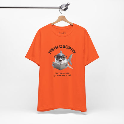 Fishlosophy Unisex Jersey Maglietta a maniche corte – Le profondità dell'oceano non sono per i deboli di cuore.