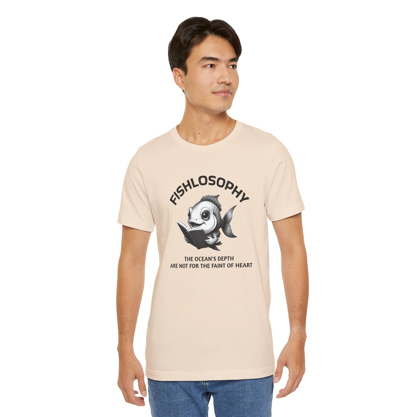 Fishlosophy Unisex Jersey Maglietta a maniche corte – Vedi la vastità anche in piccoli spazi.