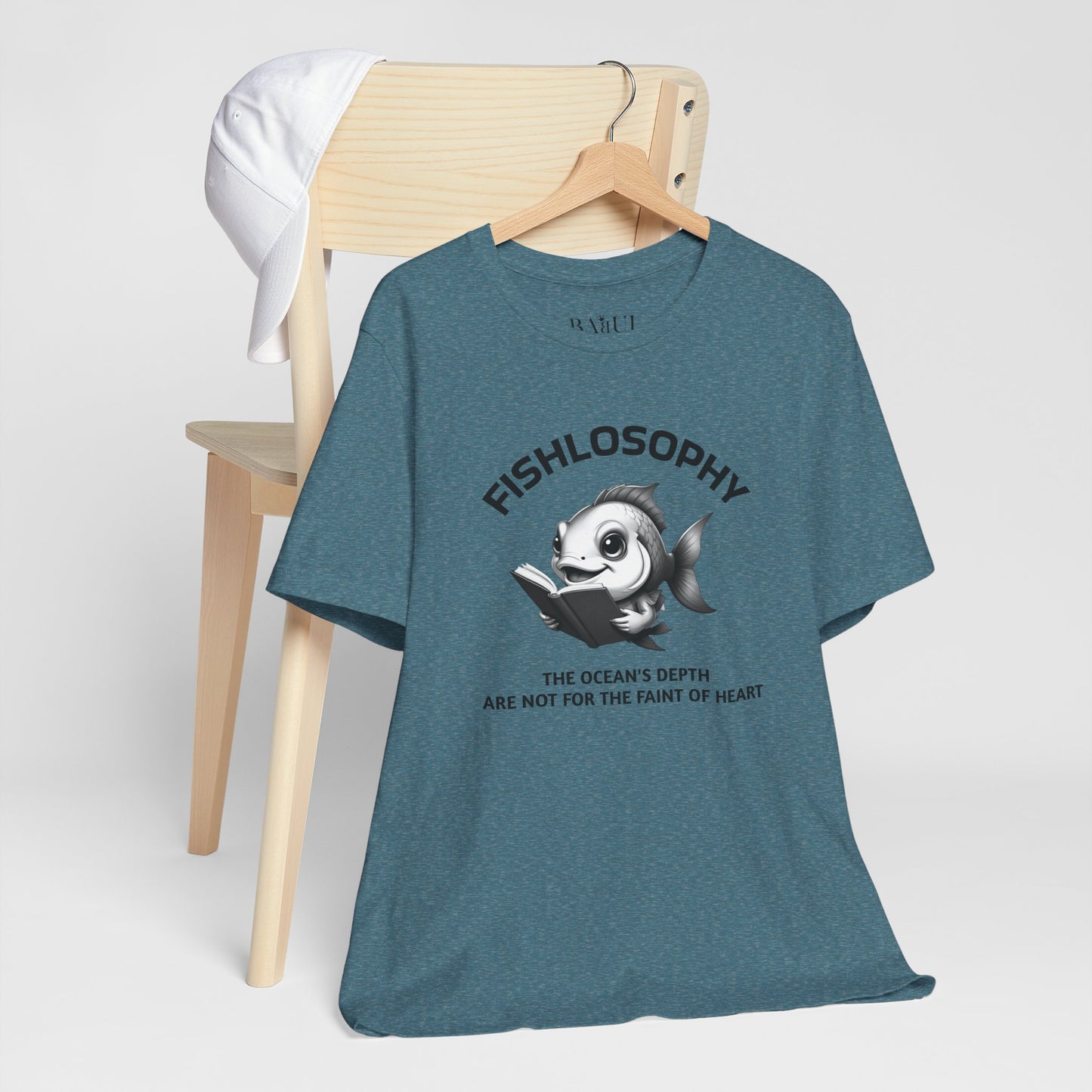 Fishlosophy Unisex Jersey Maglietta a maniche corte – Vedi la vastità anche in piccoli spazi.