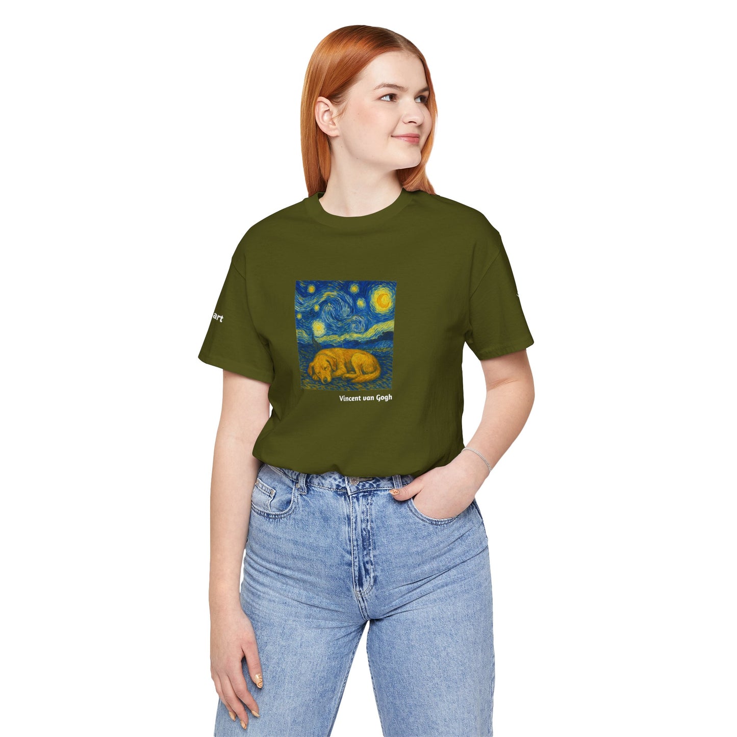 Unisex T-Shirt con cane DOGART  - VAN GOGH - Un dipinto iconico rivisitato con i cani