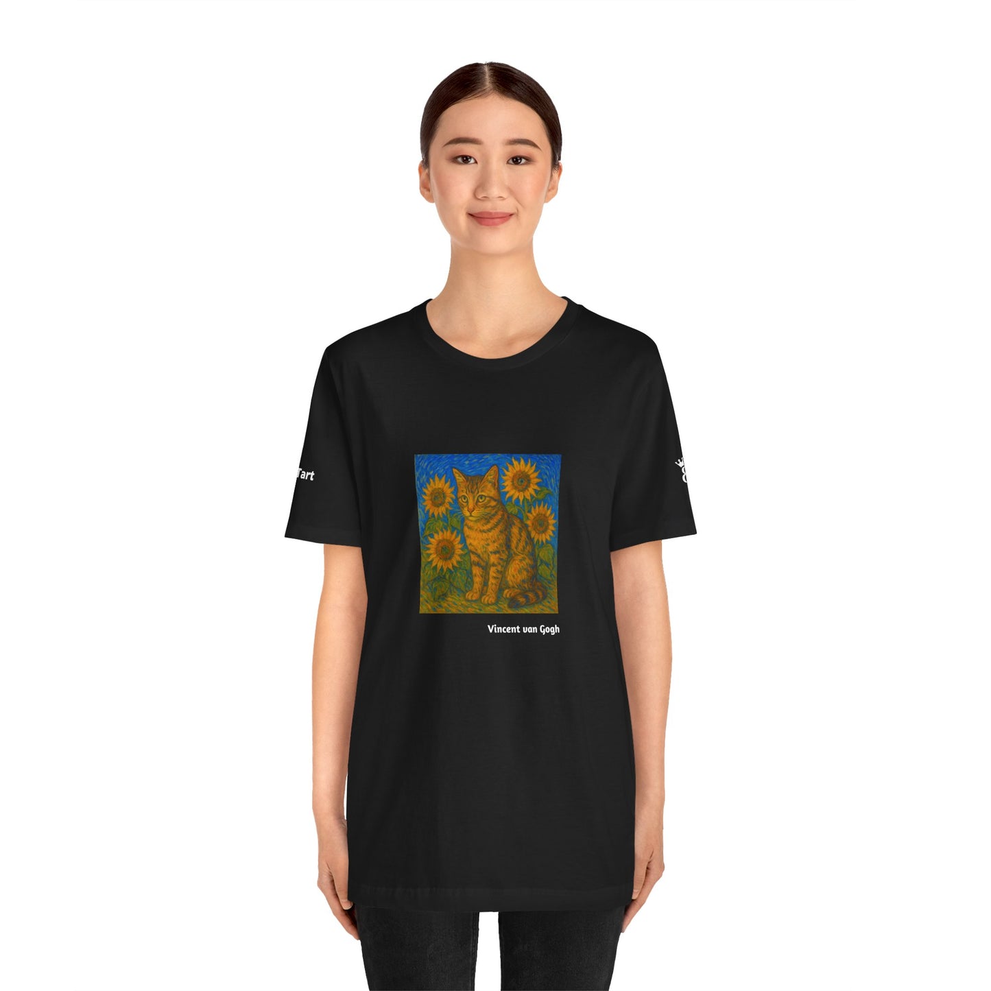 T-shirt unisex CATART - Vincent van Gogh - Un dipinto iconico rivisitato con i gatti