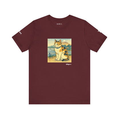 T-Shirt unisex CATART - Stile artistico giapponese UKIYO-E - Pittura iconica rivisitata con i gatti