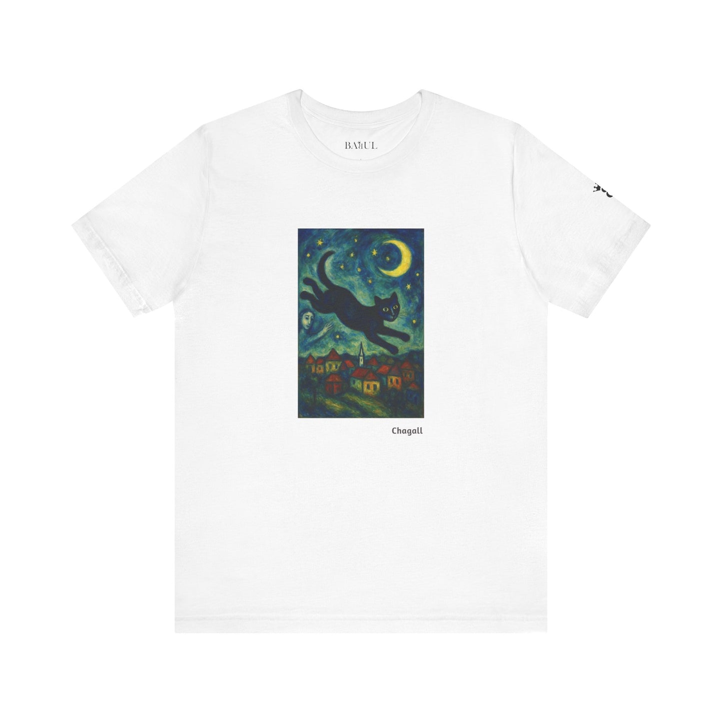 T-shirt unisex CATART - MARC CHAGALL - Un dipinto iconico rivisitato con i gatti