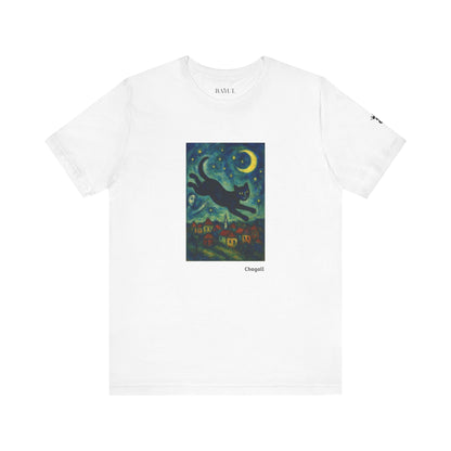 T-shirt unisex CATART - MARC CHAGALL - Un dipinto iconico rivisitato con i gatti