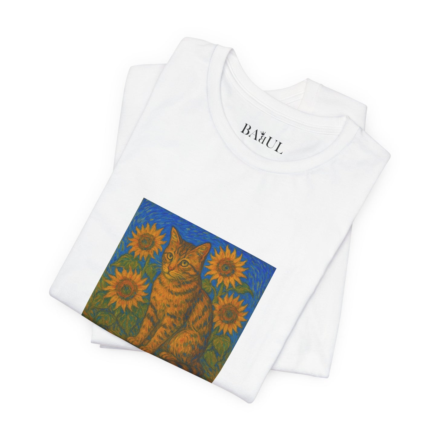 T-shirt unisex CATART - Vincent van Gogh - Un dipinto iconico rivisitato con i gatti