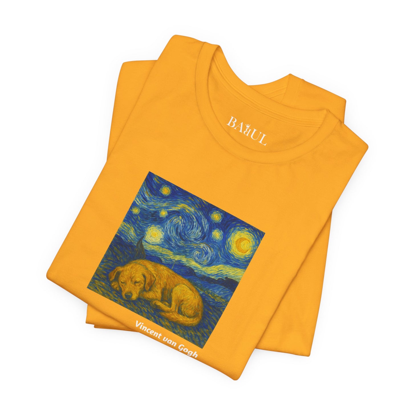 Unisex T-Shirt con cane DOGART  - VAN GOGH - Un dipinto iconico rivisitato con i cani