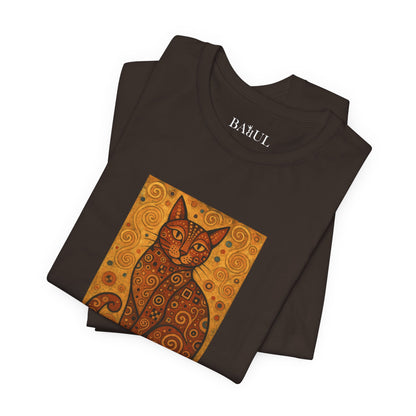 T-shirt unisex CATART - KLIMT - Arte classica, reinterpretata dai gatti.