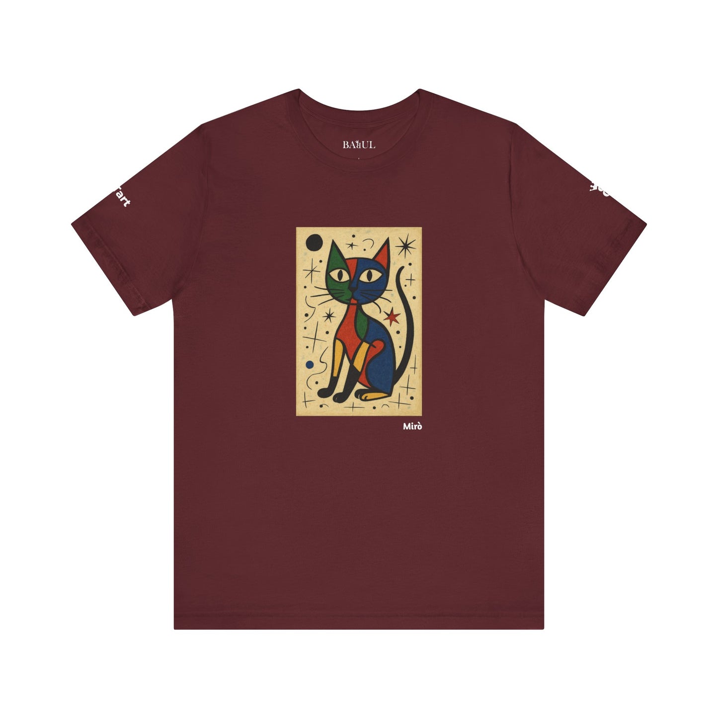 T-shirt unisex CATART - MIRO - Dipinto iconico rivisitato con i gatti