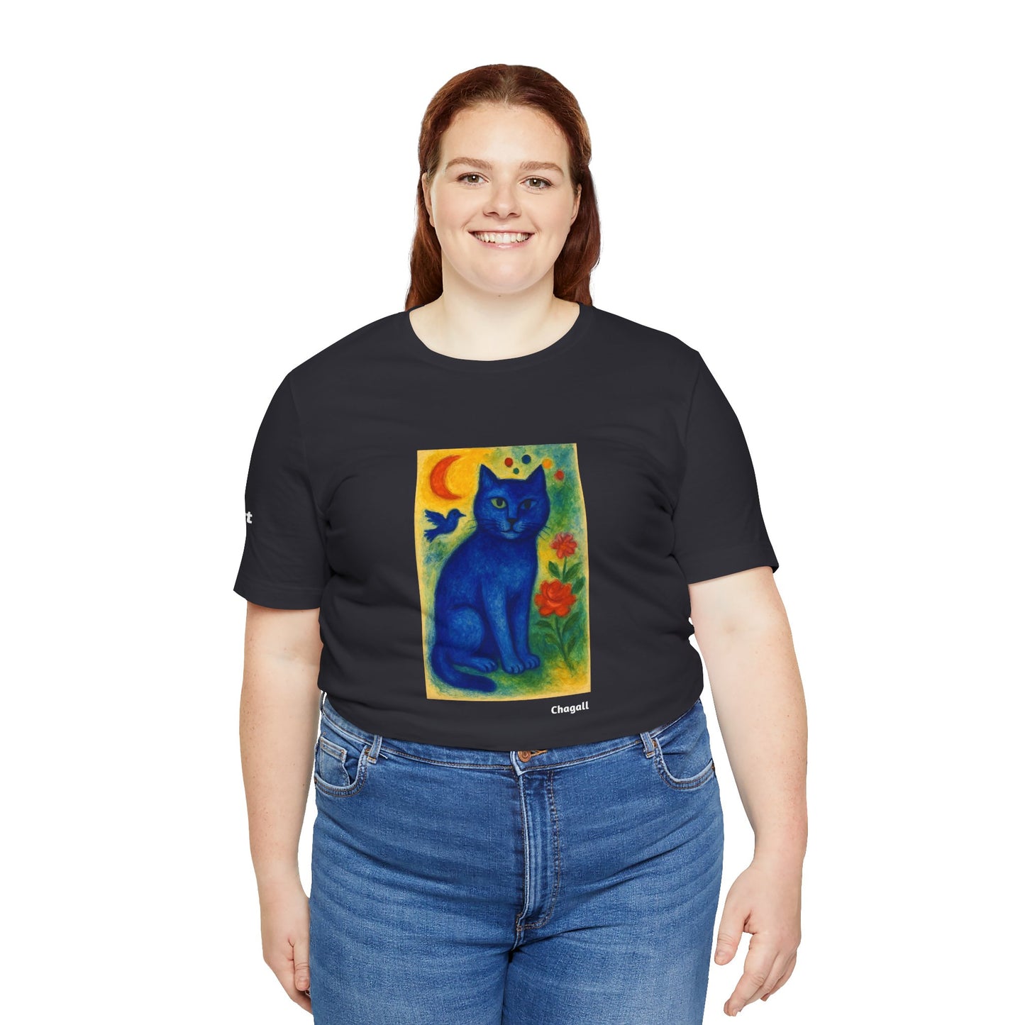 T-shirt unisex CATART - MARC CHAGALL - Un dipinto iconico rivisitato con i gatti