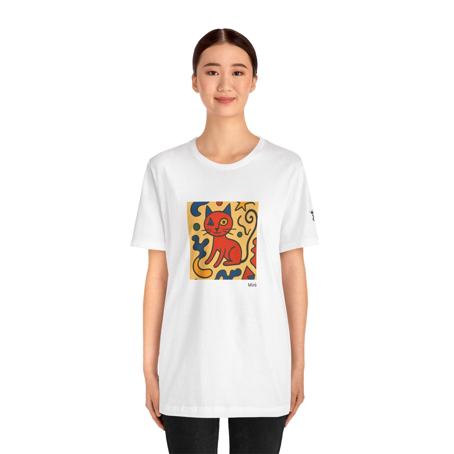 T-shirt unisex CATART - MIRO - Dipinto iconico rivisitato con i gatti