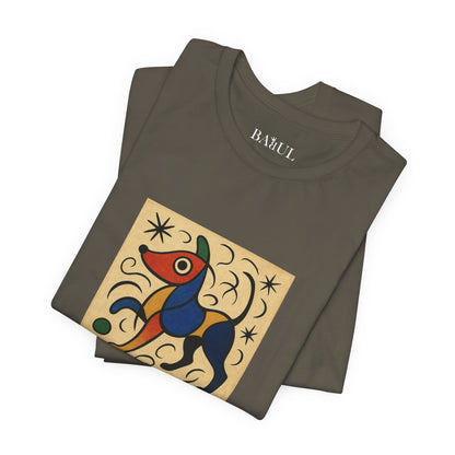 T-Shirt unisex  DOGART - MIRO - Dipinto iconico rivisitato con i cani
