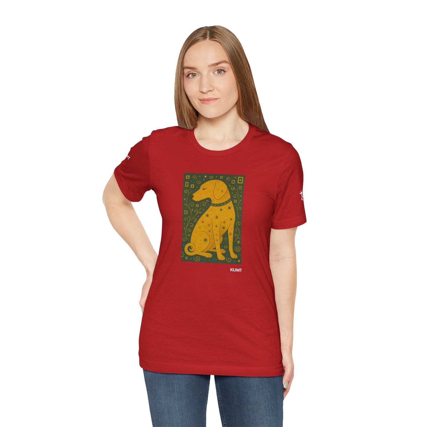 Unisex T-Shirt con cane DOGART  - KLIMT - Dipinto iconico rivisitato con i cani