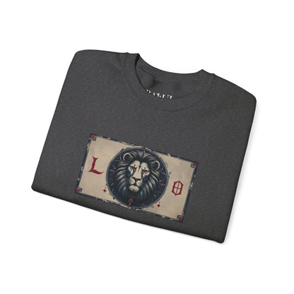 Leone - Felpa Zodiaco Gotico, grafica in Blu