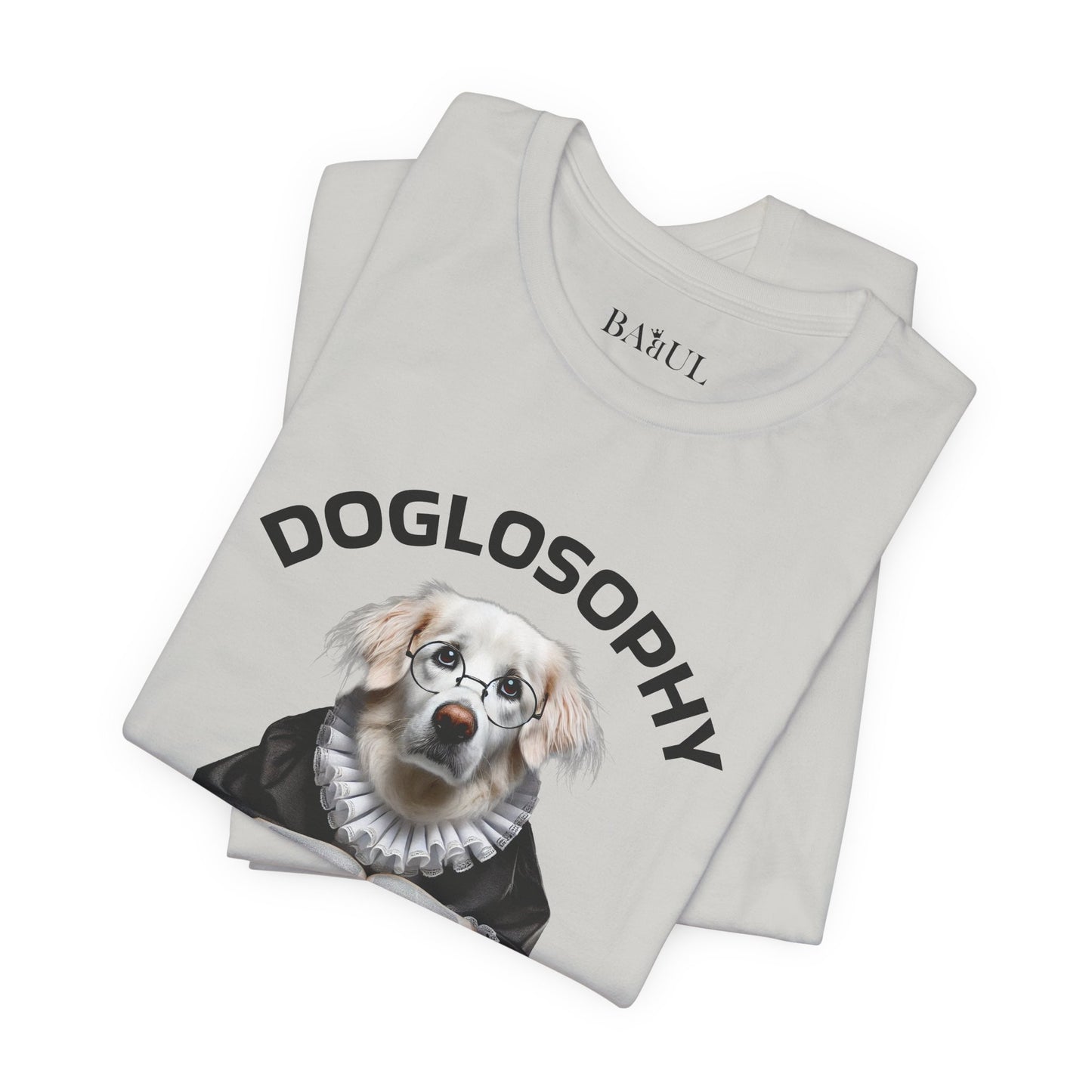 Maglietta a maniche corte unisex Doglosophy – Design "I cani sono come gli umani ma senza difetti"