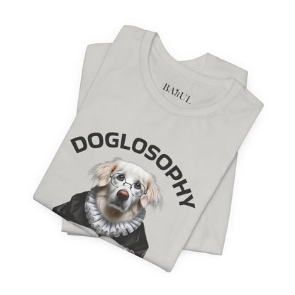 Maglietta a maniche corte unisex Doglosophy – Design "I cani sono come gli umani ma senza difetti"
