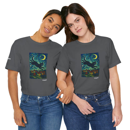T-shirt unisex CATART - MARC CHAGALL - Un dipinto iconico rivisitato con i gatti