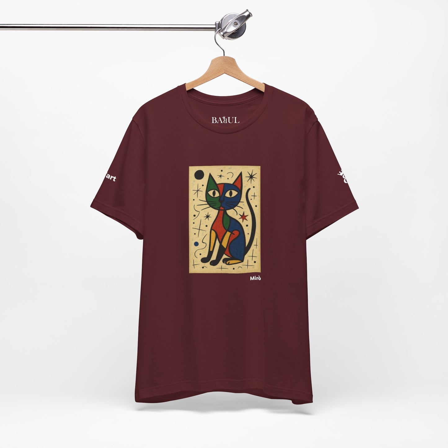 T-shirt unisex CATART - MIRO - Dipinto iconico rivisitato con i gatti