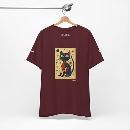 T-shirt unisex CATART - MIRO - Dipinto iconico rivisitato con i gatti