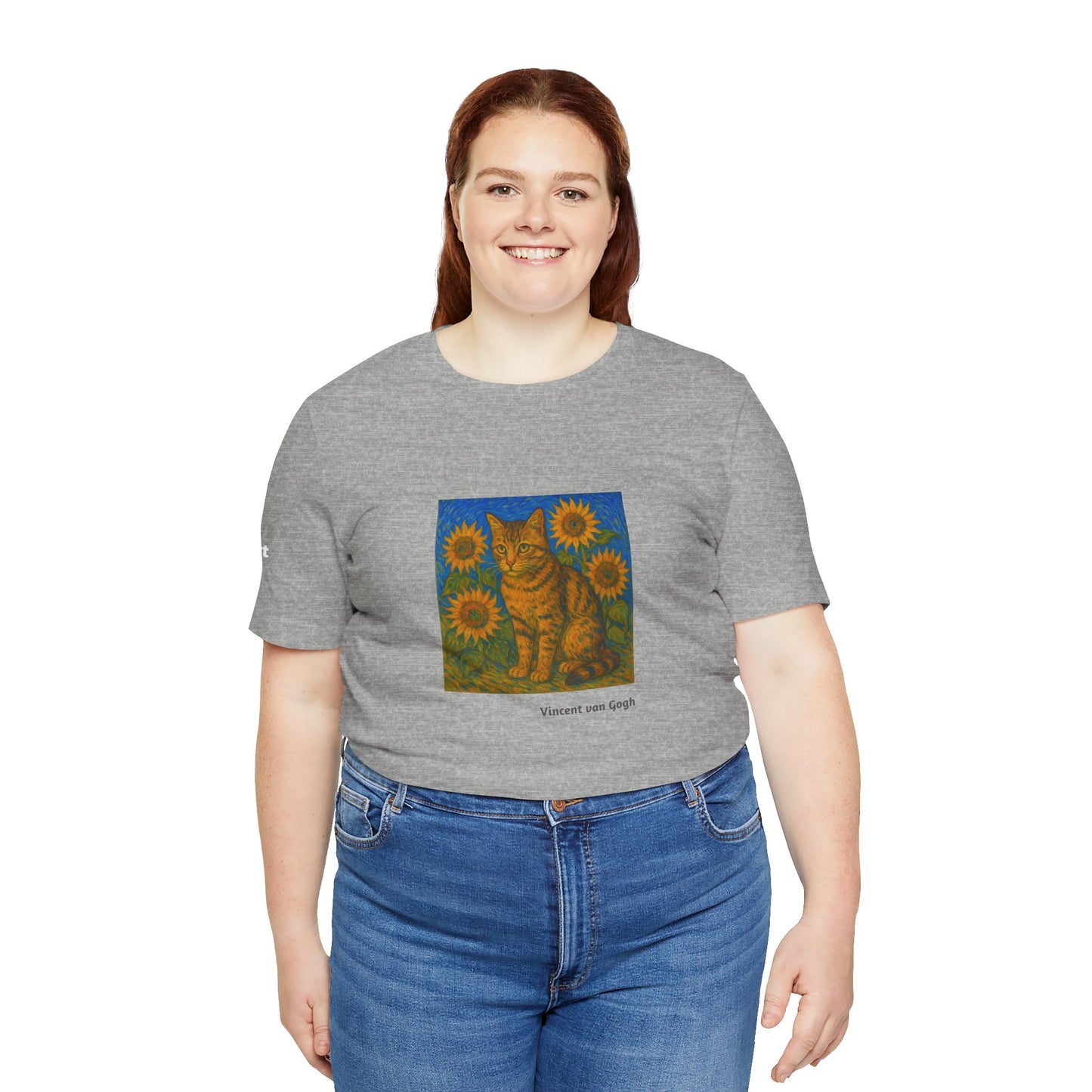 T-shirt unisex CATART - Vincent van Gogh - Un dipinto iconico rivisitato con i gatti