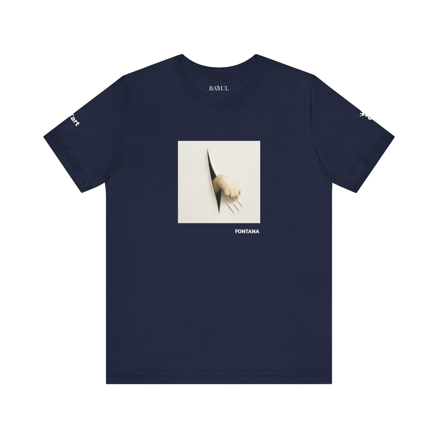 T-shirt unisex CATART - FONTANA - Un dipinto iconico rivisitato con i gatti