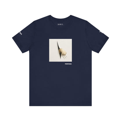 T-shirt unisex CATART - FONTANA - Un dipinto iconico rivisitato con i gatti