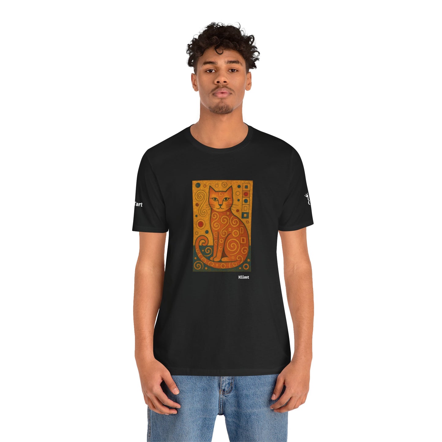T-shirt unisex CATART - KLIMT - Dipinto iconico rivisitato con i gatti
