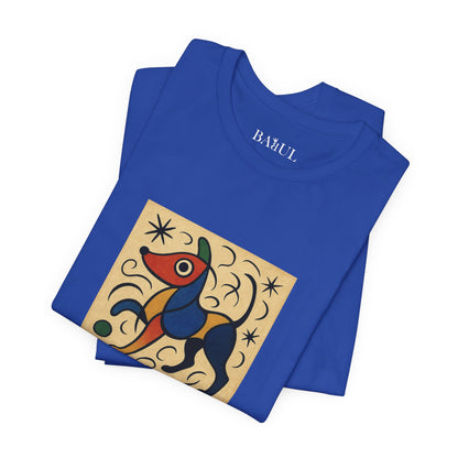 T-Shirt unisex  DOGART - MIRO - Dipinto iconico rivisitato con i cani