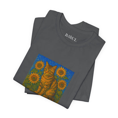 T-shirt unisex CATART - Vincent van Gogh - Un dipinto iconico rivisitato con i gatti