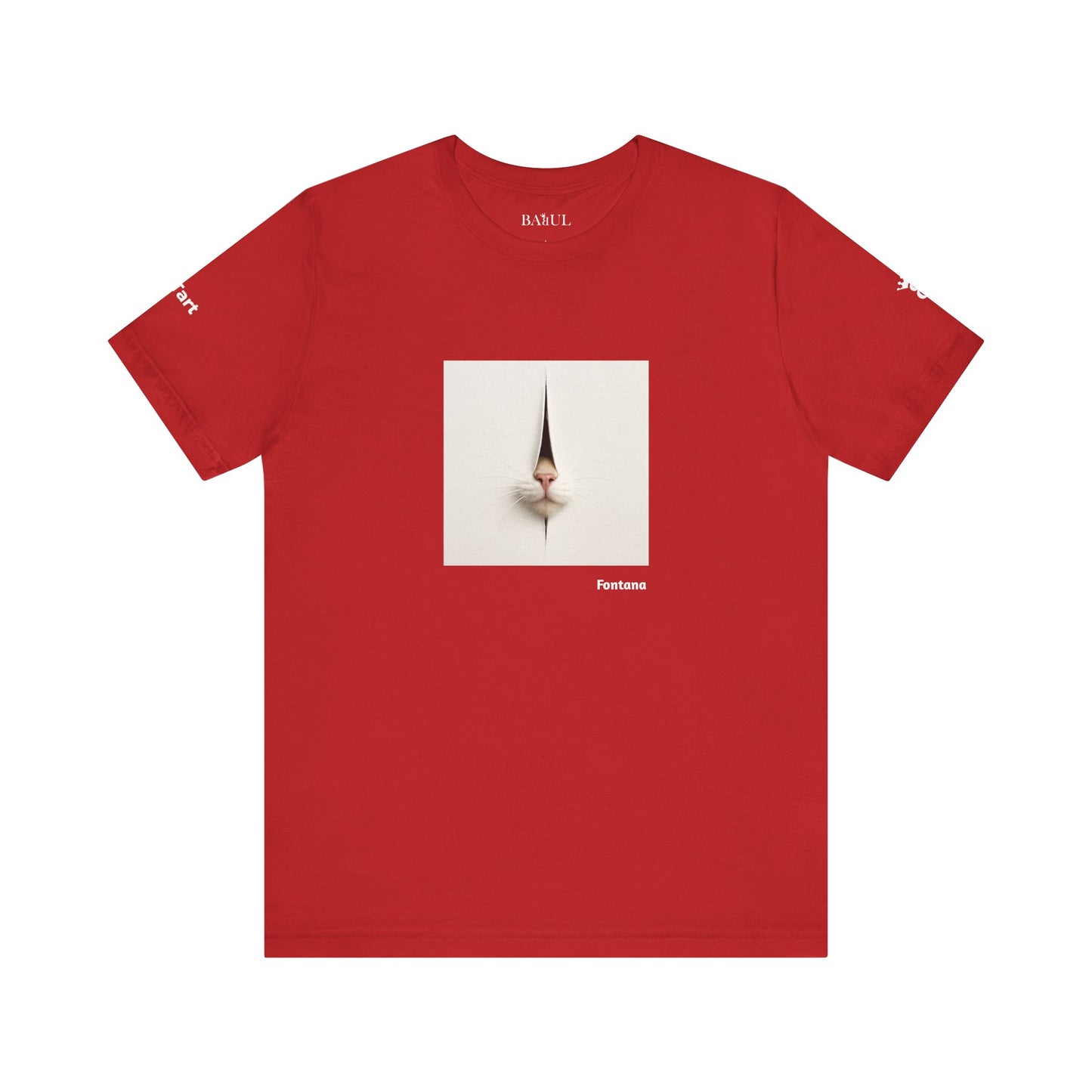 T-shirt unisex CATART - FONTANA - Un dipinto iconico rivisitato con i gatti