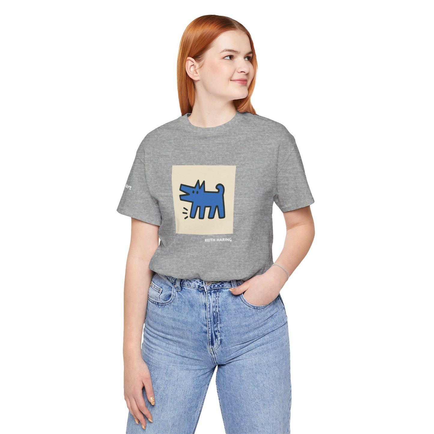 Unisex T-Shirt con cane DOGART  - KEITH HARING - Dipinto iconico rivisitato con i cani