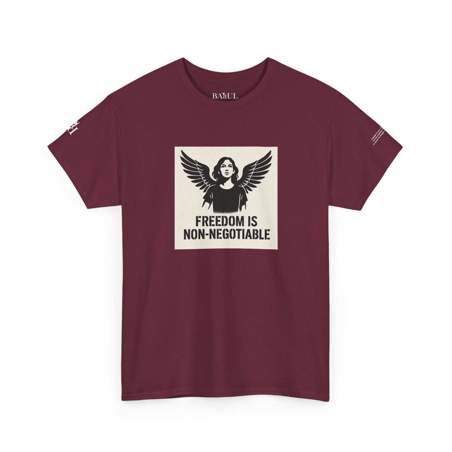 Rebel Graphic Tee - Unisex Heavy Cotton T-Shirt for the Wild at Heart. Rebel Tees, Born to Be Worn - FREEDOM IS NON-NEGOTIABLE