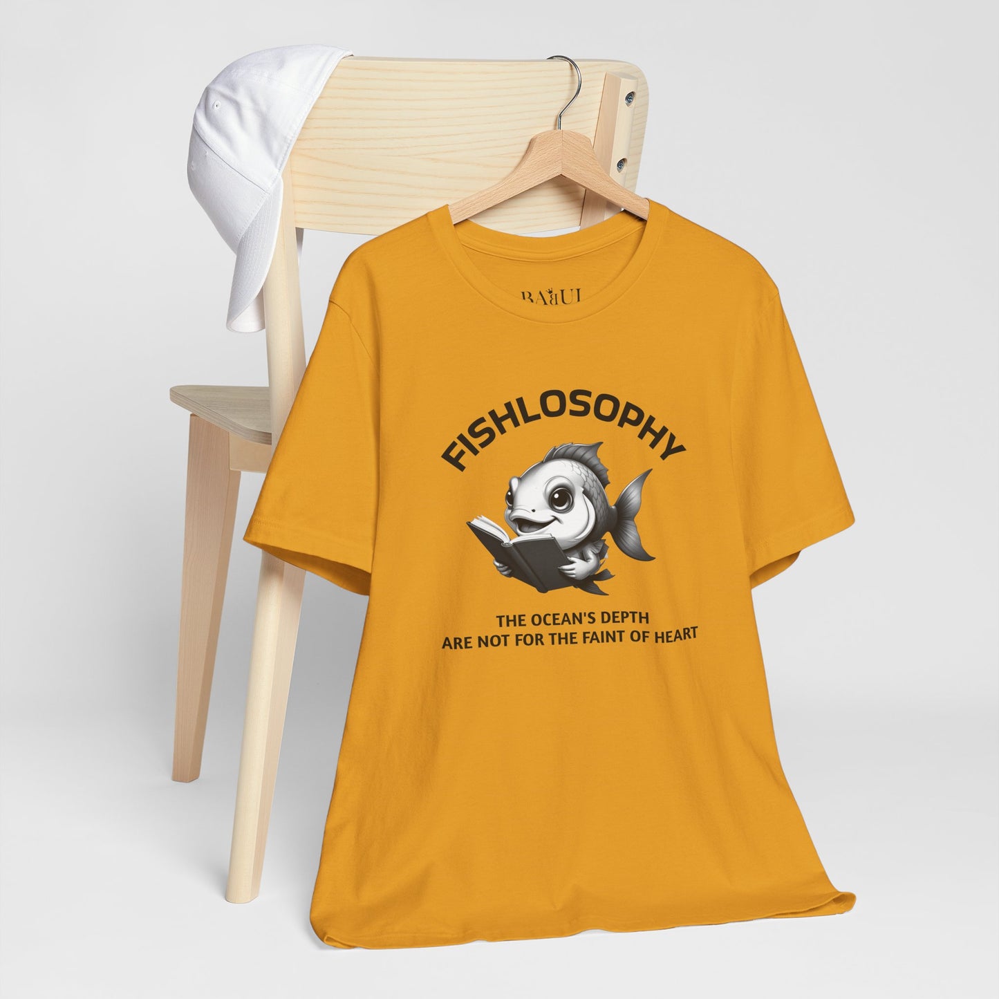 Fishlosophy Unisex Jersey Maglietta a maniche corte – Vedi la vastità anche in piccoli spazi.