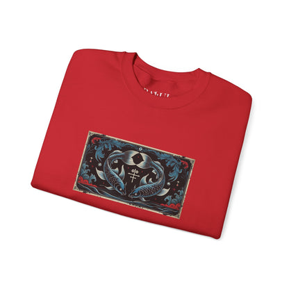 Pesci - Felpa Zodiaco Gotico, grafica in Blu