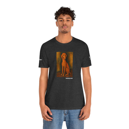Unisex T-Shirt con cane DOGART  - MODIGLIANI - Un dipinto iconico rivisitato con i cani