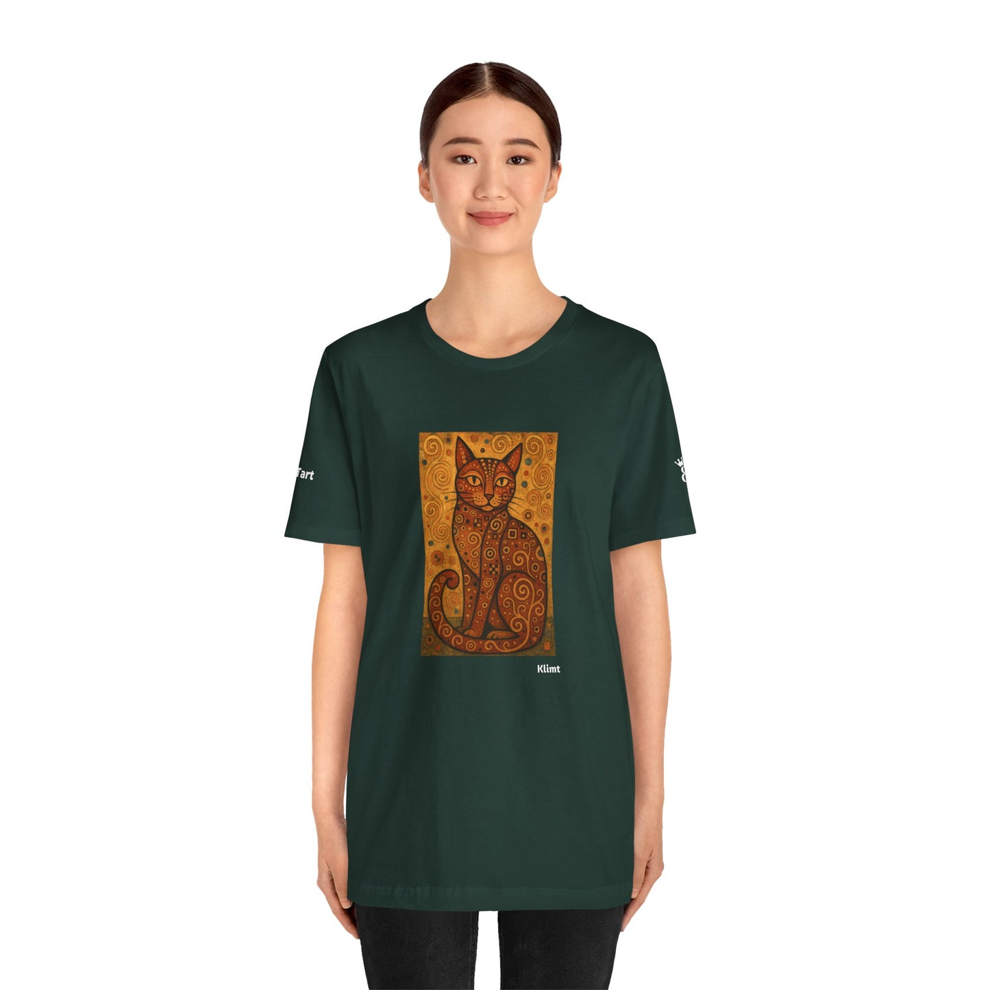 T-shirt unisex CATART - KLIMT - Arte classica, reinterpretata dai gatti.