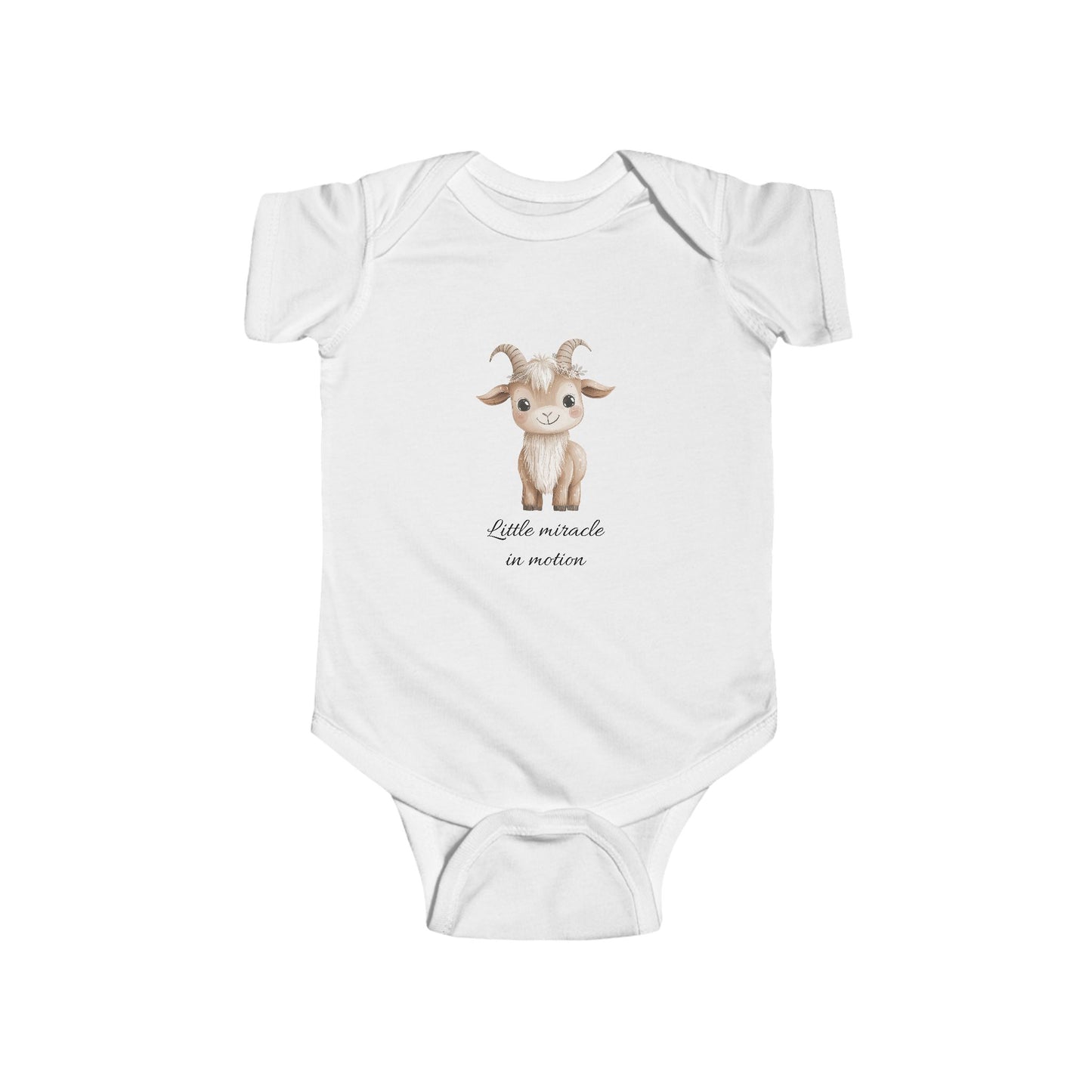 Adorabile body per neonati con disegno di capra