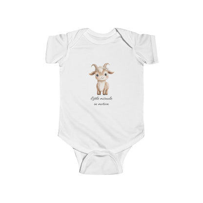 Adorabile body per neonati con disegno di capra